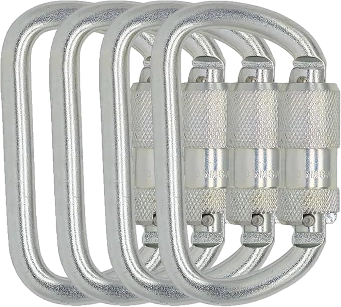 Heavy Duty Auto Locking Carabiner 30KN(6500LBS) UIAA Certified Climbing Carabiners Clips for Rock Climbing, Camping, Rappelling, Hunting, Rescue Equipment