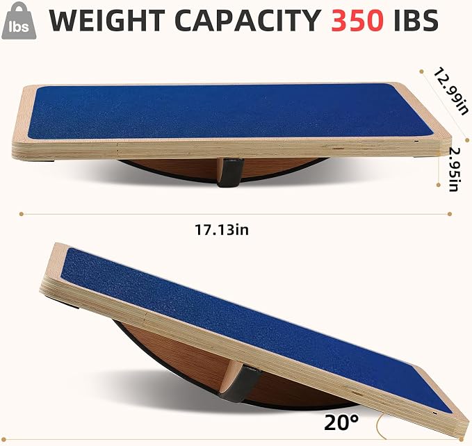 Juoe 360° Non-Slip Balance Board Professional Wobble Board for Adults,up to 350 Ibs for Physical Therapy,Under Desk,Core Strength, Stability,Office Wobble Boards