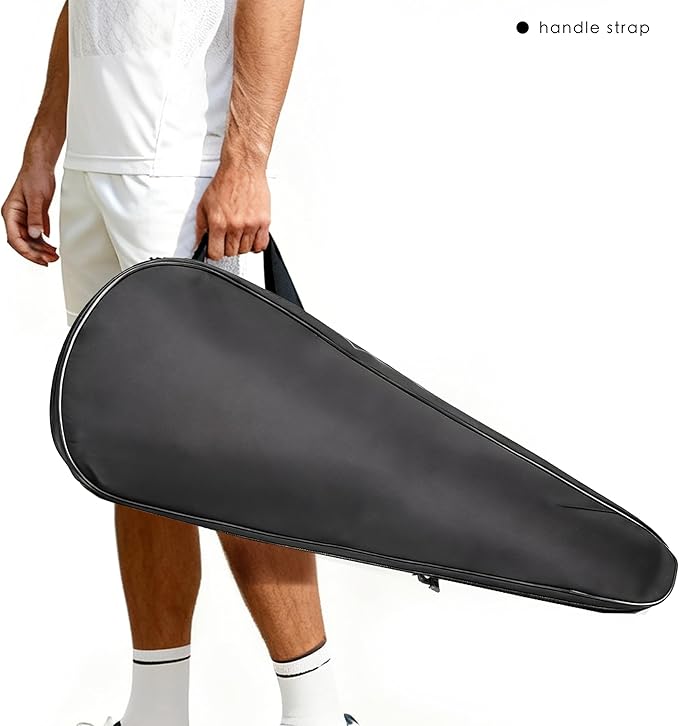 2 Rackets Tennis Racket Cover Padded Tennis Racket Bag with Handle and Adjustable Shoulder Strap