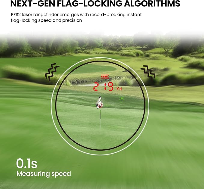 MilESEEY PFS2 Golf Rangefinder with Slope, 1100 Yds Range Finders, ±0.5 Yard Accuracy Laser Rangefinders for Golfing, 450 Yds Flag Pole Locking Vibration, Range Finder Golf Gifts for Men
