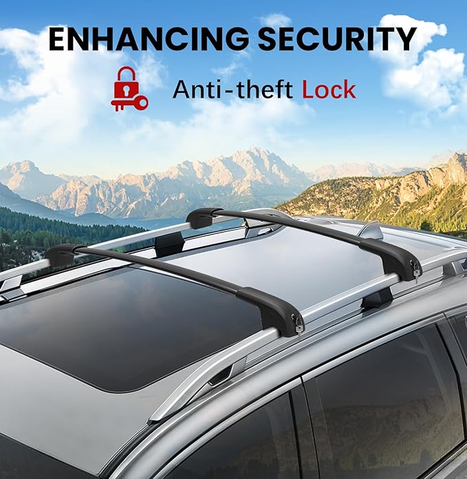 Roof Rack Cross Bars Compatible with Subaru Forester 2014-2026 (Not for Wilderness), 300lbs Aluminum Lockable Heavt Duty Roof Rails Crossbar with Lock for Rooftop Cargo Bars Luggage Rack Bike