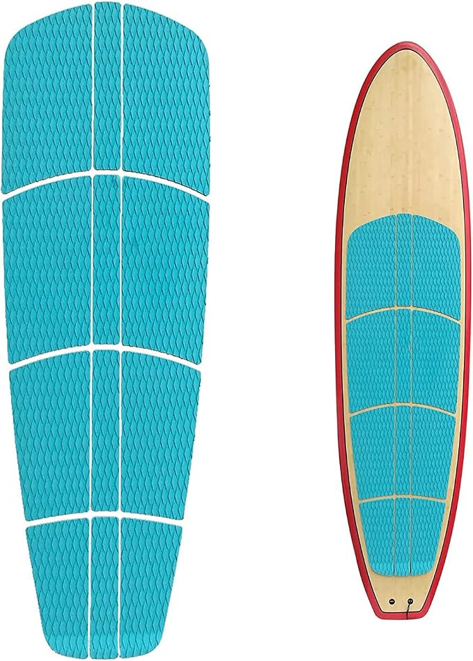 Abahub 12 Piece Surf SUP Deck Traction Pad Premium EVA with Tail Kicker for Paddleboard Longboard Surfboard Black/Blue/Gray/Navy Blue/Orange/White