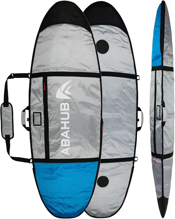 Abahub Premium Surfboard Travel Bag, Foam Padded Surf Board Cover, Shortboard Carrying Bags for Surfing, Outdoor, Airplane, Car, Truck,Size 6'0, 7'0, 7'6, 8'0, 8'6, 9'0, 9'6, 10'0