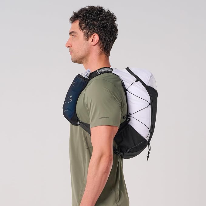 N NEVO RHINO 12L Hydration Backpack with 2 TPU 17oz / 500ML Soft Flasks, Lightweight Running Vest for Women & Men, Running Backpack for Trail Running Marathon Hiking