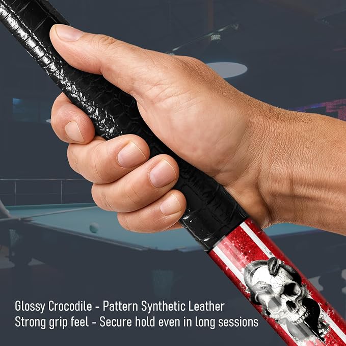 Series, Glass Fiber Pool Cue Stick, Uni-QR, 3/8-10, 5/16-18 Joint, Synthetic Leather Grip, 29" Glassfiber Shaft, 7-Layer Microfiber Tip