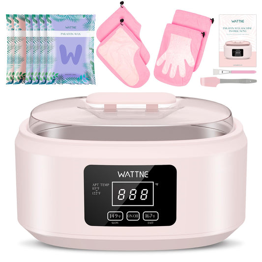 Paraffin Wax Machine for Hand and Feet -Paraffin Wax Warmer Moisturizing Kit Auto-time and Keep Warm Paraffin Hand Wax Machine for Arthritis (Pink)