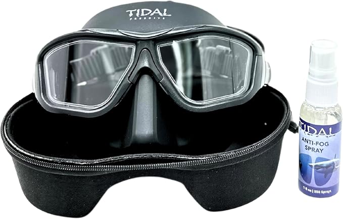 Tidal Glide Freedive Mask - Low Volume mask Designed for Freediving, Spearfishing, and Snorkeling. Anti-Fog Freediving mask.