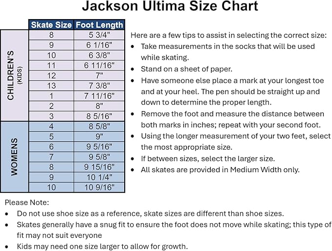 Jackson Figure Ice Skates JS180 / JS181 / JS184 - for Women and Girls