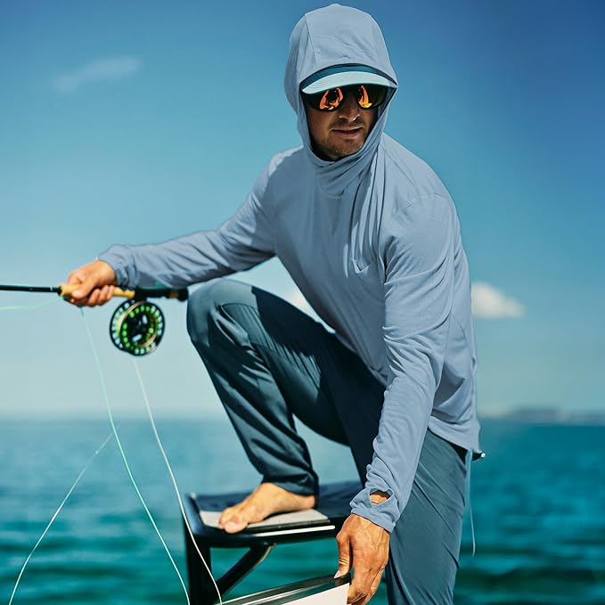 Free Fly Men's Lightweight Hoodie - UPF 20+ Sun Protection Hoodie for Men - Breathable Long Sleeve Sun Shirt for Fishing