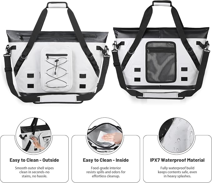 MORXPLOR Insulated Fish Cooler Kill Bag with Flat Bottom-26x18 31x14 40x16 50x18 60x20 70x25 Inches Waterproof Fishing Tackle Kill Cooler Bag
