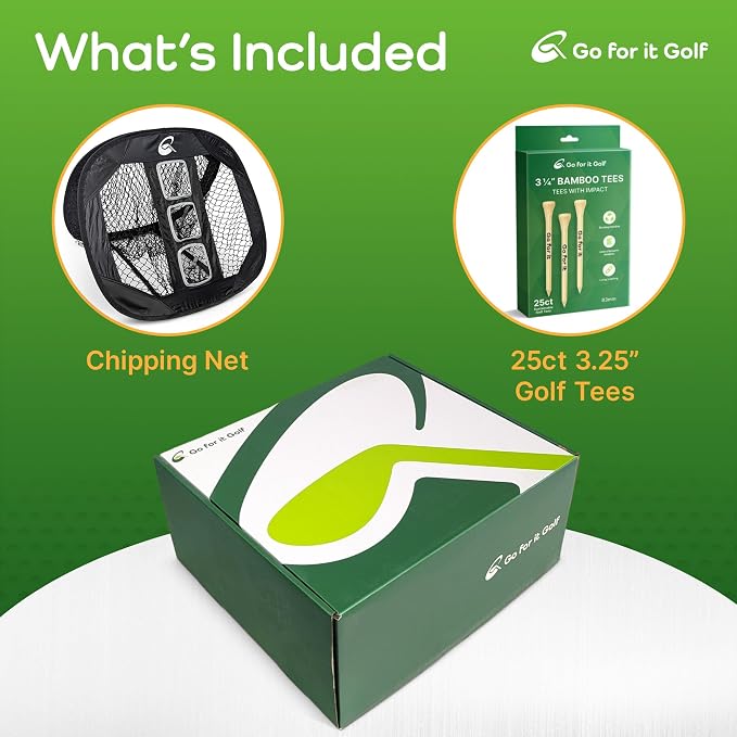 Go For It Golf Gift Box - Ultimate Golf Kit Essentials for Men & Women, Premium Golfing Accessories, Golfer Training Tools & Gear