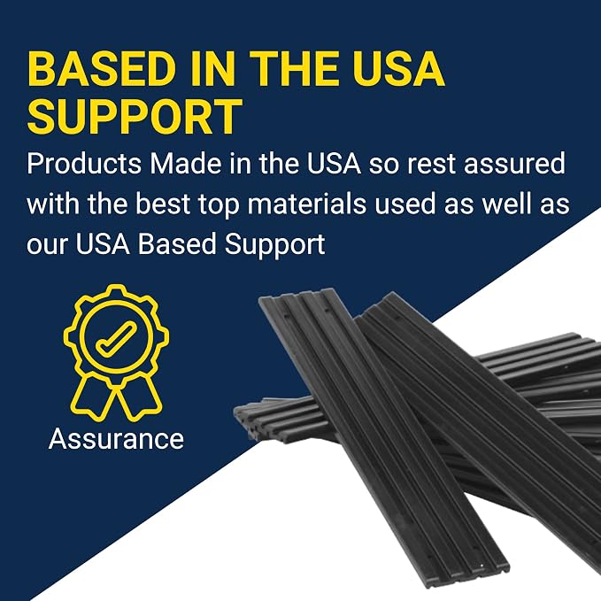 TIE Down 86164 Bunk Slicks -3 in. x 16 in. 10 Pieces Black Standard Universal Fitment Direct Bolt-On Easy to Install Fits 2" x 6" and 2" x 4" Bunk Boards USA Made
