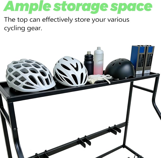 3 Bike Floor Stand, Heavy Duty Bicycle Storage Rack for Garage, Freestanding Bike Parking Station for Road Mountain Bike, Space Saving Indoor Organizer