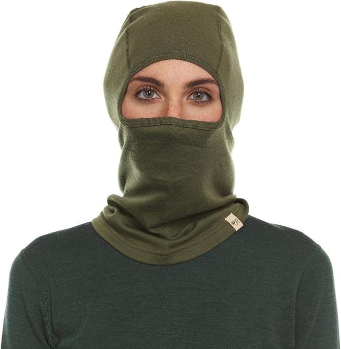 100% Merino Wool Balaclava - Winter Ski Mask - Face Mask - Cold Weather Gear