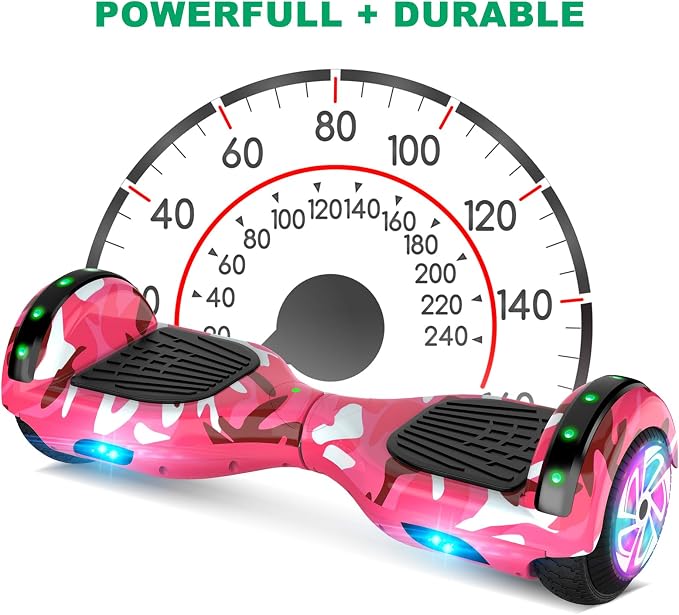 CBD Scooter with Corlorful LED Lights,6.5" Wheels, Dual 300W Motor Scooter for Kids Girls Boys Adults, All Ages