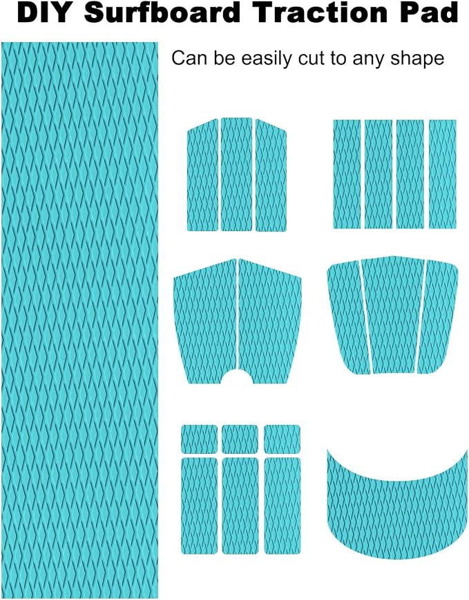 Hjdeck Universal Surfboard Pad EVA Foam Boat Flooring Decking Sheet Self-Adhesive Non-Slip Deck Grip Mat Marine Carpet for Yacht Boat Kayak Decking Golf Cart Fishing Boat RV Surfing Traction Pad