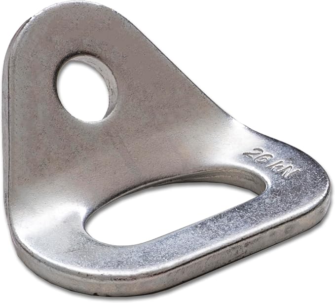 26kN Climbing Wall Bolt Hanger/Anchor/Tiedown for 3/8" Screw/Bolt Ideal for Rock Climbing and Home Gyms, Hammocks, Trailer Tie-Downs. Robust, Load-Bearing Steel Tie-Off