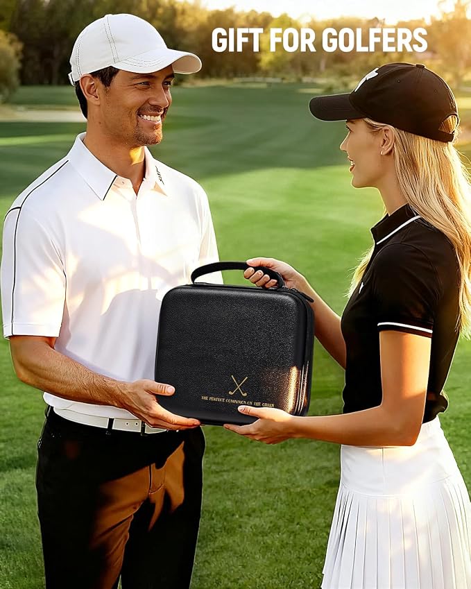 Golf Gift for Men and Women - Golfing Accessories Kit Golf Gift Set for Birthday Valentines Day with Handy Case, Balls, Tees, Divot Tool, Score Counter, Club Cleaner, Towel, Card for Golfer