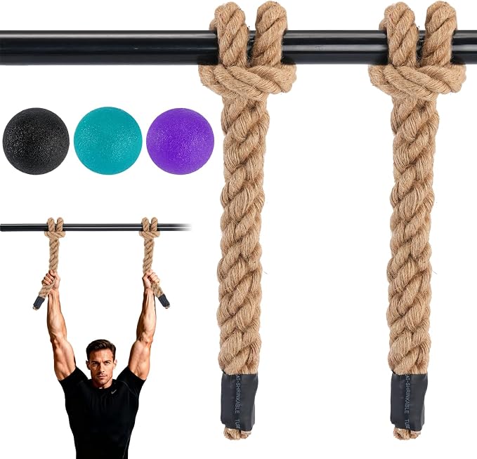 Rope Grips for Pull Ups, Enhance Grip Strength & Endurance, Versatile Fitness Accessory for Dumbbells & Barbells, Pull Up Bars Durable & Comfortable Design