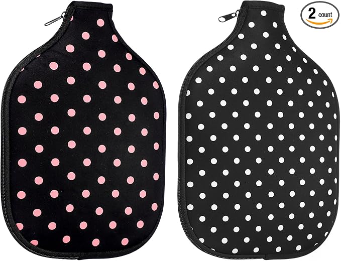 PATIKIL Pickleball Paddle Cover Universal 8.5x12.2 Inch, 2 Pack Neoprene Pickleball Racket Sleeve Paddle Storage Bag, Black Pink/Black White