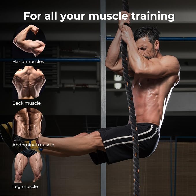 Climbing Rope Gym Climbing Rope for Fitness and Strength Training, Rock Climbing and Home Workouts Adult Climbing Rope Kids Outdoor Climbing Rope or Home Indoor Climbing Rope