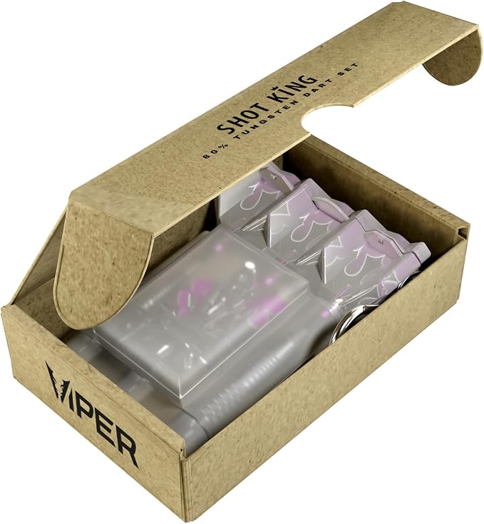 Viper Shot King Soft Tip Darts, 80% Tungsten 20 Grams, Professional Darts Plastic Tip Dart Set for Electronic Dartboard, Includes Nomad Case and Dart Accessories
