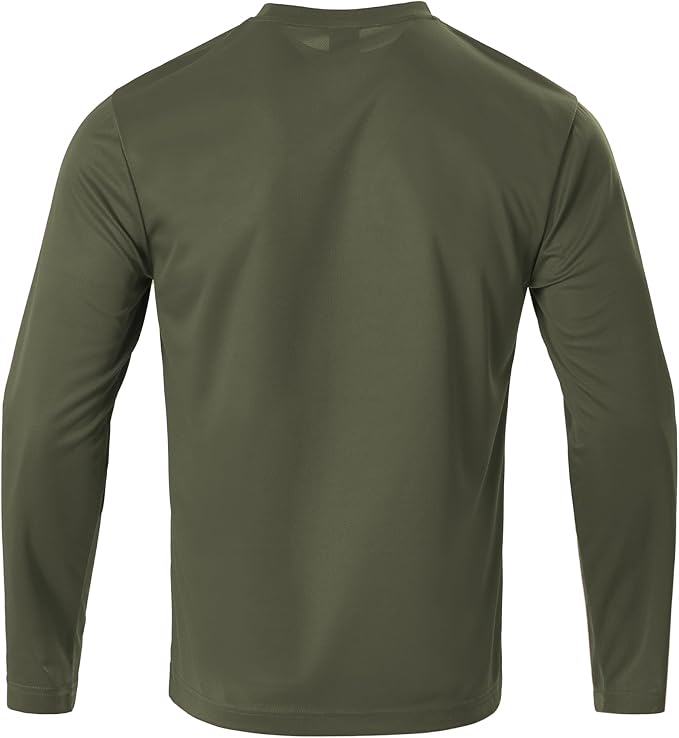 Mens Long Sleeve T-Shirts Casual Crew Neck Tee Shirt Summer Soft Running Swimming Cycling Fishing Tops