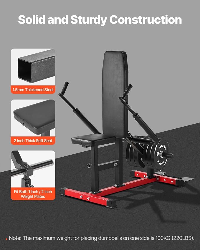 VEVOR Seated Dip Machine, Tricep Bicep Press Down Machine with Cable Bar, Adjustable Seat, and Backrest, Exercise Equipment for Chest Training, Upper Body Push Fitness Workout, Hold up to 450LBS