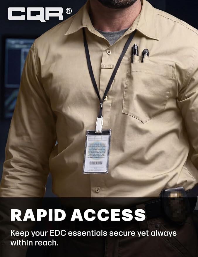 CQR Men's Long Sleeve Tactical Shirts, Ripstop Military Work Shirts, UPF 50+ Breathable Button Down Outdoor Hiking Shirt