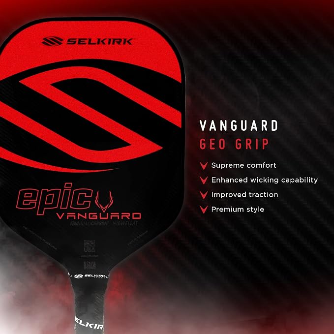 Selkirk Sport Vanguard Hybrid Pickleball Paddle | Carbon Fiber Pickleball Paddle with a Polypropylene X5 Core | Pickleball Rackets