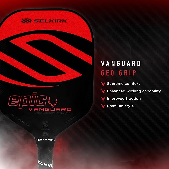 Selkirk Sport Vanguard Hybrid Pickleball Paddle | Carbon Fiber Pickleball Paddle with a Polypropylene X5 Core | Pickleball Rackets