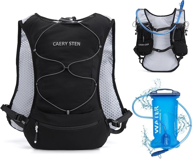 Lightweight Hydration Backpack, 1.5L Water Bag Running Vest | Marathon, Hiking, Cycling, Breathable Adjustable Design, Men & Women