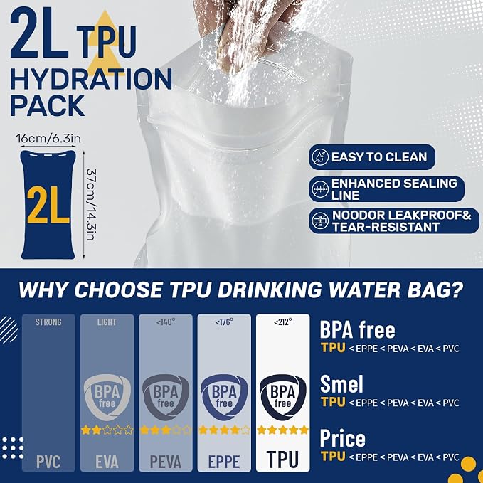 Lightweight Hydration Backpack with 2L Water Bladder Running Hydration Vest Backpack Specialized Hydration Pack for Cycling, Hiking, and Mountaineering