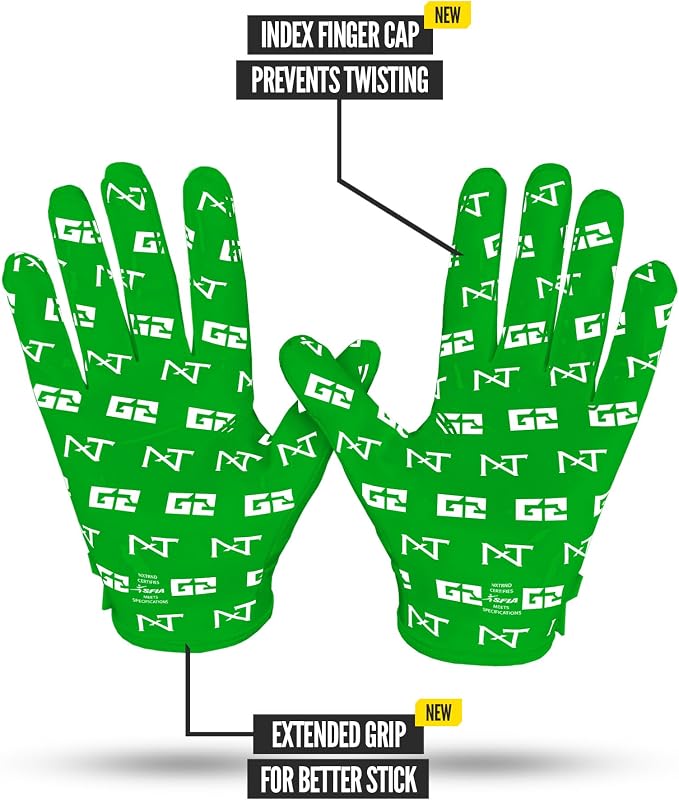 Nxtrnd G2 Pro Football Gloves, Men's Ultra Sticky Elite Receiver Gloves