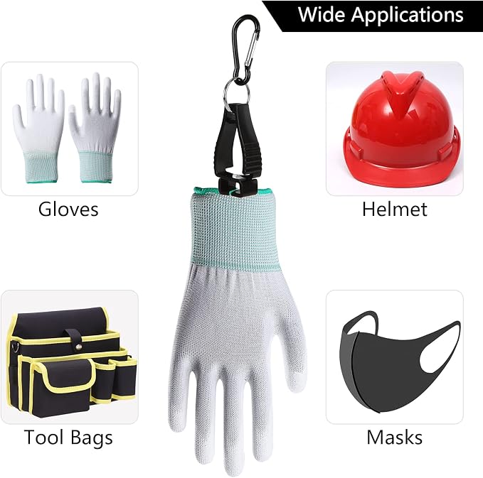 20PCS Glove Clips Glove Belt Clips Work Safety Clip Glove Keeper Glove Holder Clip Glove Grabber Clip Holder for Belt Loop Guard Worker Construction