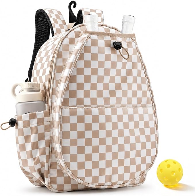 Mosthink Pickleball Racket Backpack Tennis Bag for Women Water-Resistant and Machine Washable Tennis Backpack，Lightweight Sports Bag for Pickleball, Badminton