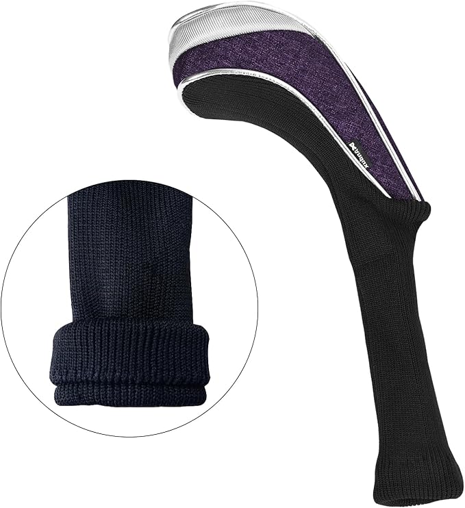 Andux 4 Pack Nylon Long Neck Golf Hybrid Club Head Covers with Dial No. Tag CTMT-03