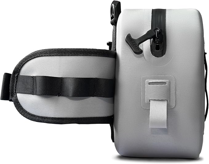 Waterproof Submersible Fanny Pack,Large Fly Fishing Waist Pack 8.9L Submersible lumbar pack with Airtight Zipper,Grey
