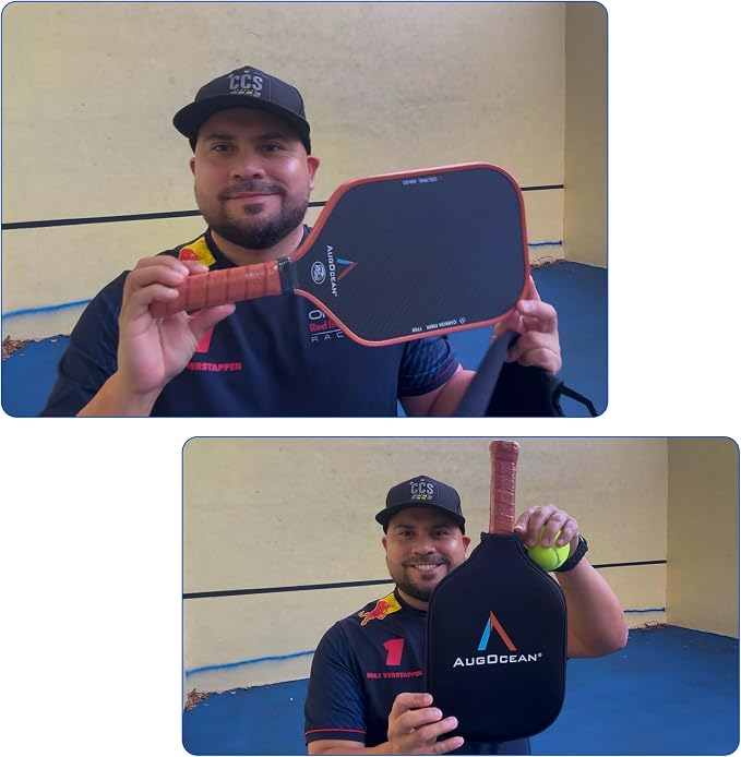 Pickleball Paddle,Pickleball Paddles-3K Raw Carbon Fiber Pickle Ball Paddle Surface with Great Grit & Spin,T700 Pickleball Racket with Excellent Power,Control and Balance,USAPA Approved