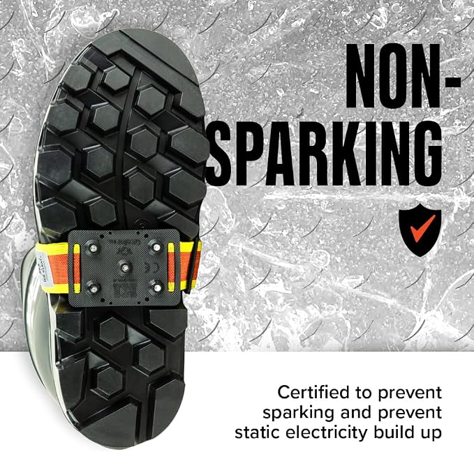 K1 Mid-Sole Intrinsic Ice Cleats for Men & Women - Rotatable Non-Sparking Traction Aids for Winter Snow - High Profile