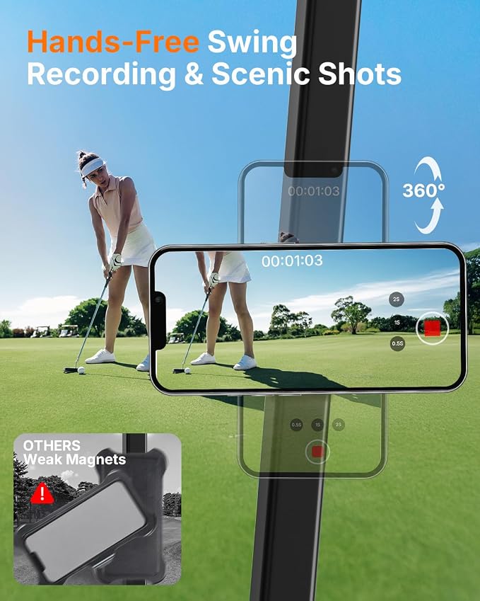 WOSPORTS Golf Range Finder and Golf Cart Phone Holder