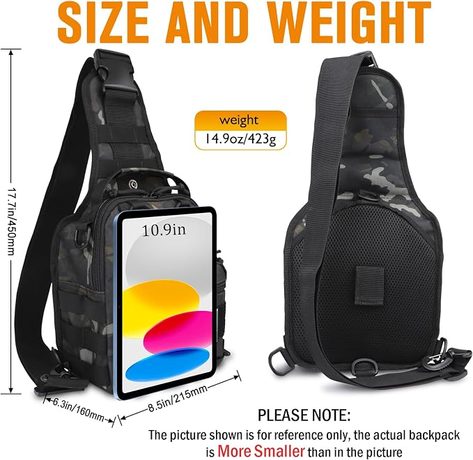 Dovesun Small Fishing Backpack, Waterproof Fly Fishing Sling Pack Tackle Bag with Tackle Boxes