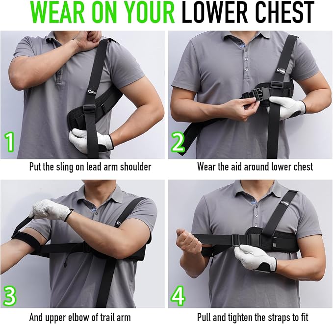 GAIARENA Golf Trail Arm Swing Aid Slider Golf Training Aid, Trainer Equipment to Eliminate Slices & Chicken Wing Swing, Gifts for Men Women Beginner Golfers