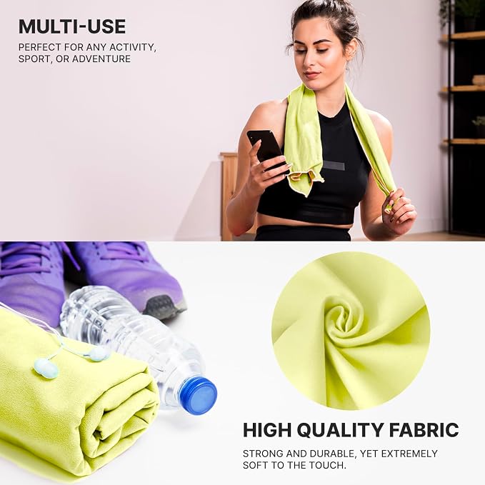 Wet Work 3 Extra Large Bath Towels (60”x36”), Highly Absorbent Microfiber, Quick Dry, Lightweight & Ultrasoft, Perfect for Bath, Beach, Travel, Yoga, Lint Free Microfiber Towels for Body