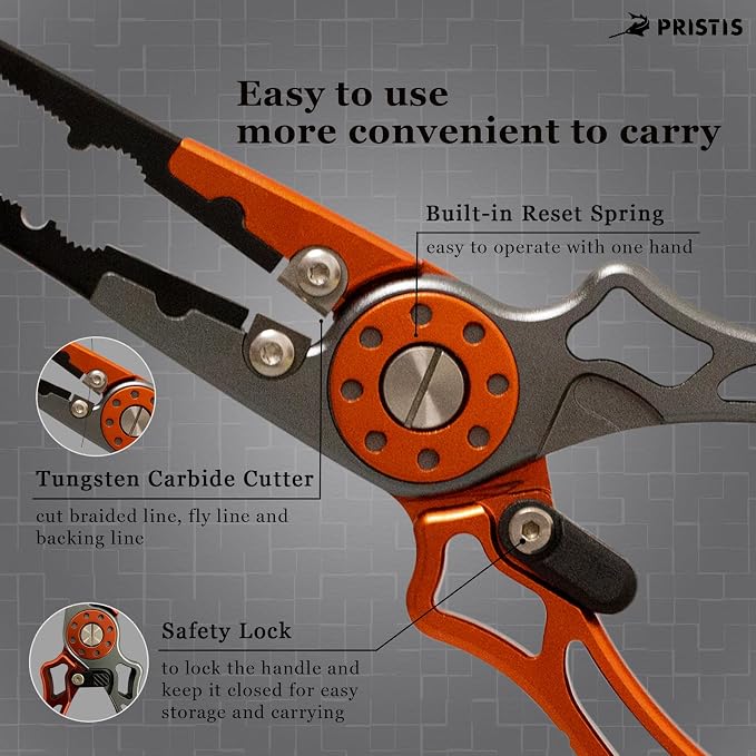 Pristis Utility Multi-Function Fishing Tools Combination, UTA II Fishing Pliers & Fishing Line Winder, A Neat Option for Angler
