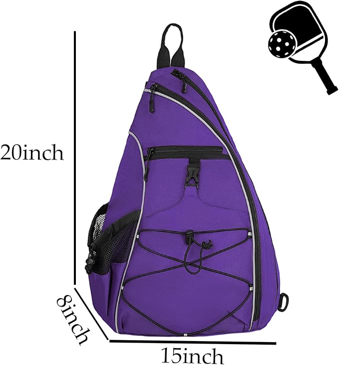 Goloni Pickleball Sling Bag for Men Women, Lightweight Pickleball Backpack with Fence Hook