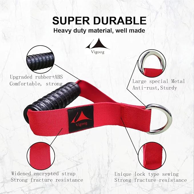 Heavy Duty Gym Workout Handles Attachment for Cable Machine,Resistance Band,Pulley System Home Exercise Equipment, Comfortable and Stronger Grip