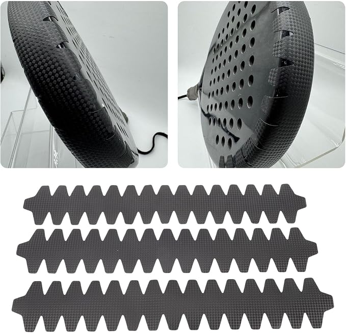 3PCS Padel Racket Protector Frame Guard, 15.7 Inch PU Protective Edge Sticker Tape for Padel Tennis Rackets, Sports Equipment Accessories