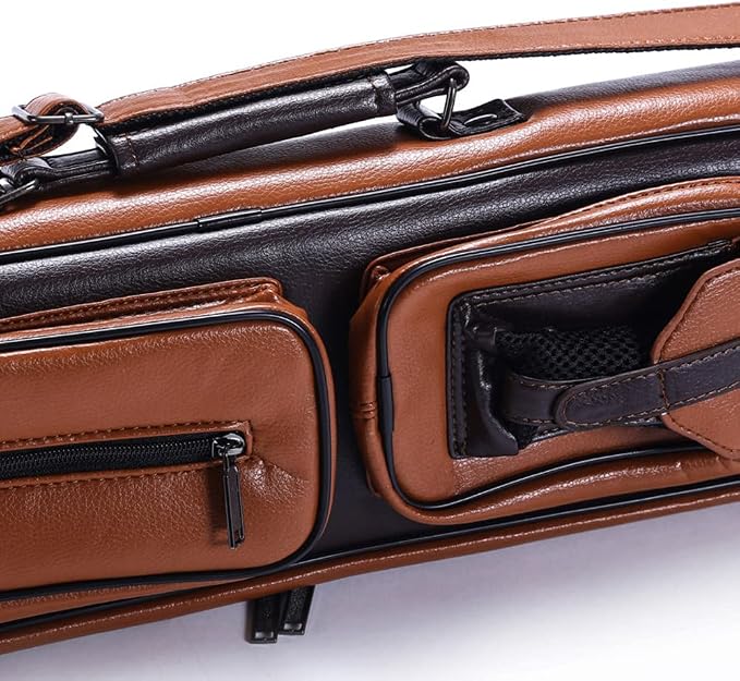 Pool Cue Case – Durable 4x4 & 4x5 Billiard Pool Cue Stick Carrying Case with Large Storage Space, Waterproof Billiards Accessories