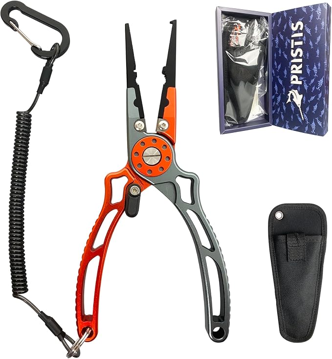 Pristis Upgraded Line Winder & UTA II Fishing Pliers, Utility Multi-Function Fishing Tools Combination, A Neat Option for Angler, Practicalti-Twist Spooling Tool Gear for Baitcasting Casting Spinning